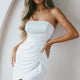 Siobhan Strapless Mini Dress Forest White