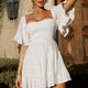 Sigourney Shirred Bust Dress White