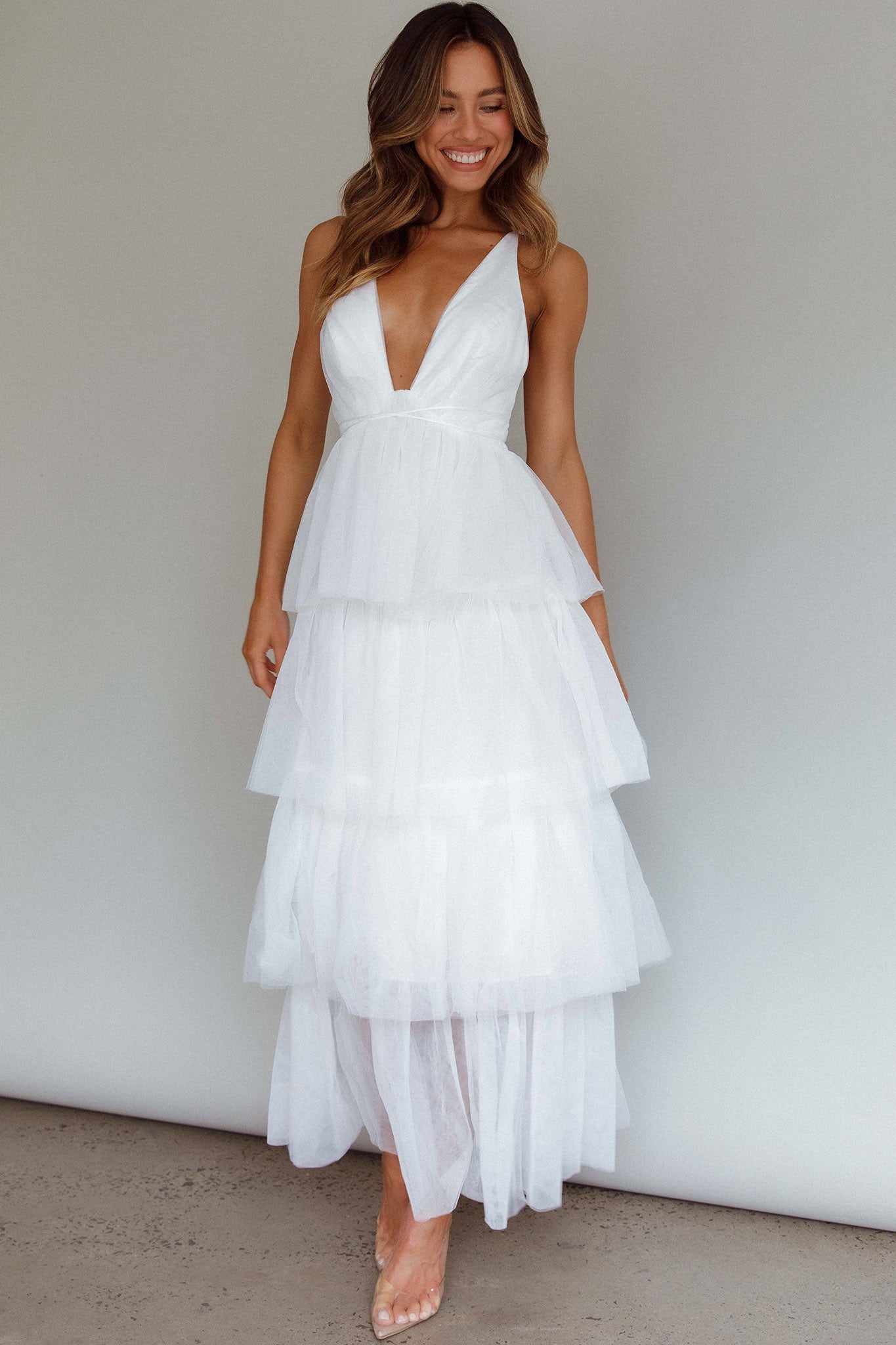 White Halter Dress - Tiered Midi Dress - Clip Dot Dress - Lulus
