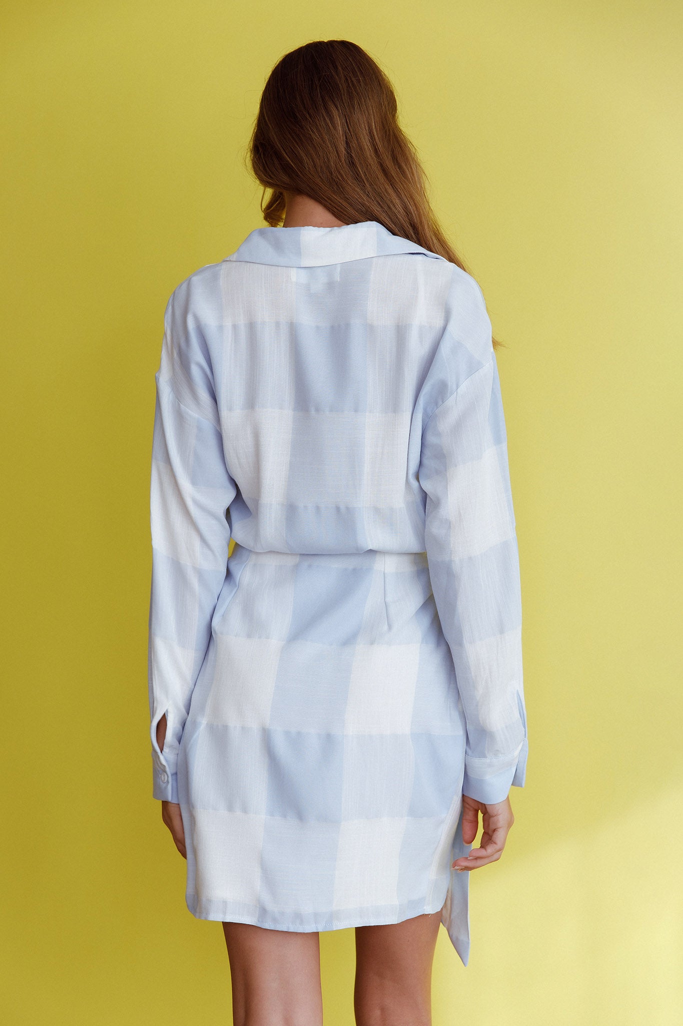 Staten Island Wrap Shirt Dress Blue Staten Island Wrap Shirt Dress Blue