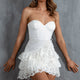 Rosalie Lace Ruffle Mini Dress White