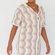 Glennon Crochet Shirt Dress Beige