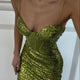 Faerie Sweetheart Neckline Sequin Mini Dress Green
