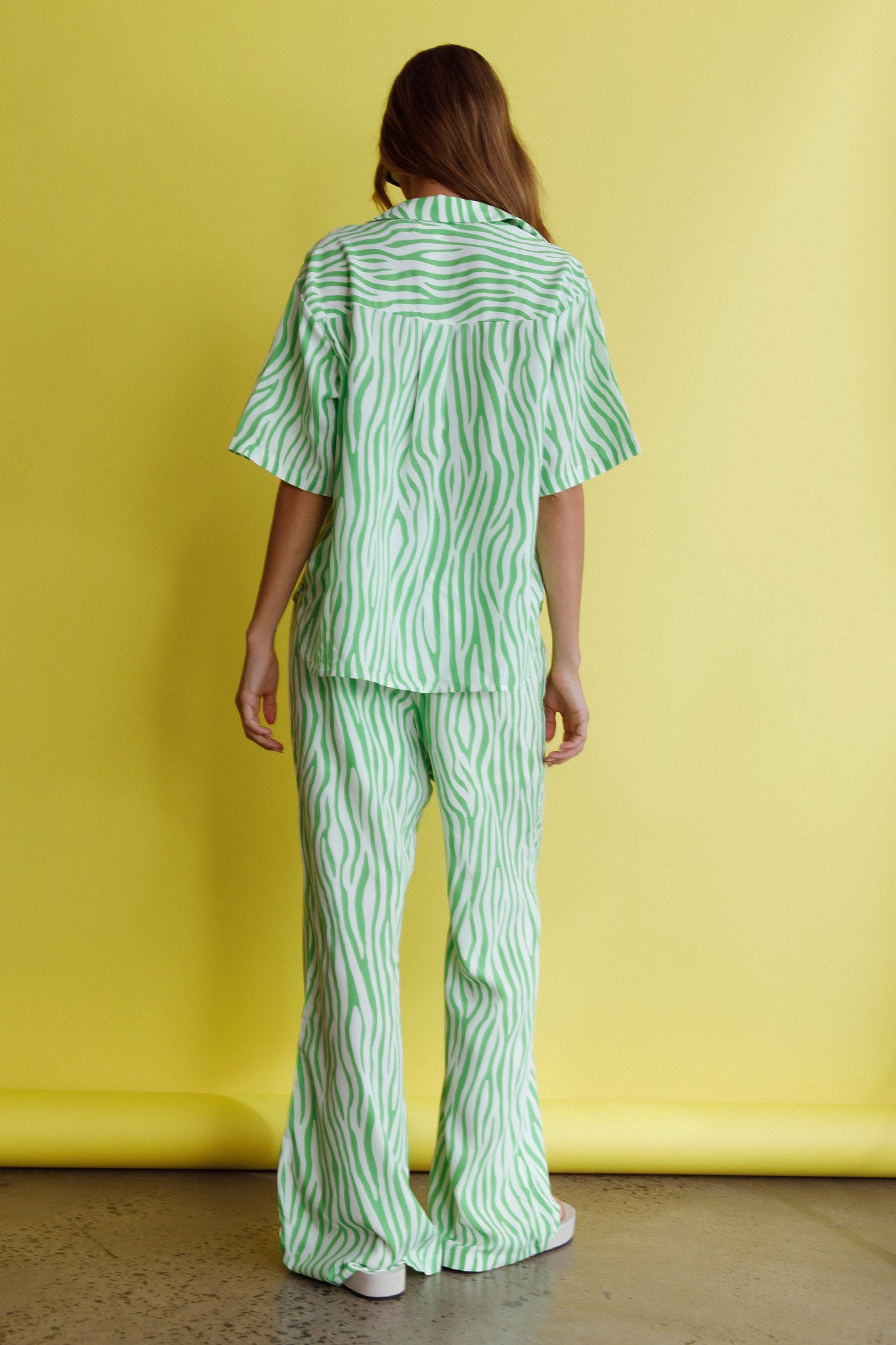 Just A Hunch Pants Zebra Green by Selfie Leslie