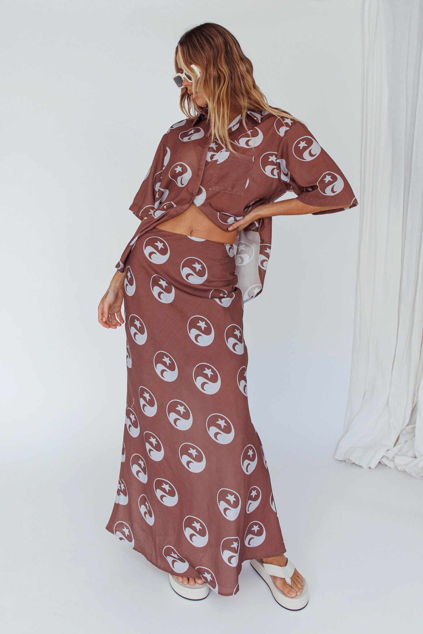 Just A Hunch Maxi Skirt Yin Yang Coco by Selfie Leslie