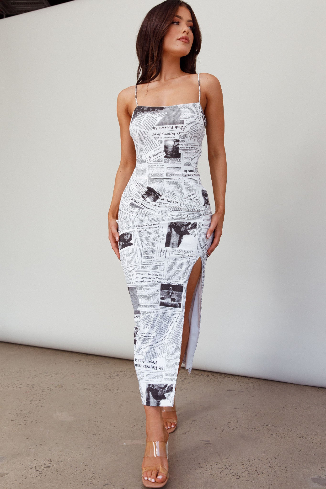 Comme Ci, Comme Ca Strapless Midi Dress White by Selfie Leslie