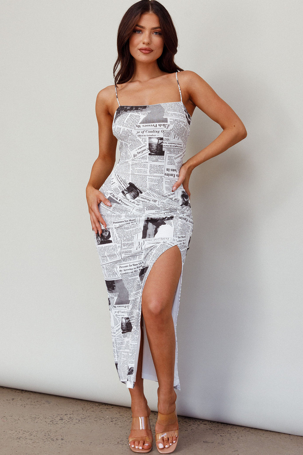 Comme Ci, Comme Ca Strapless Midi Dress White by Selfie Leslie