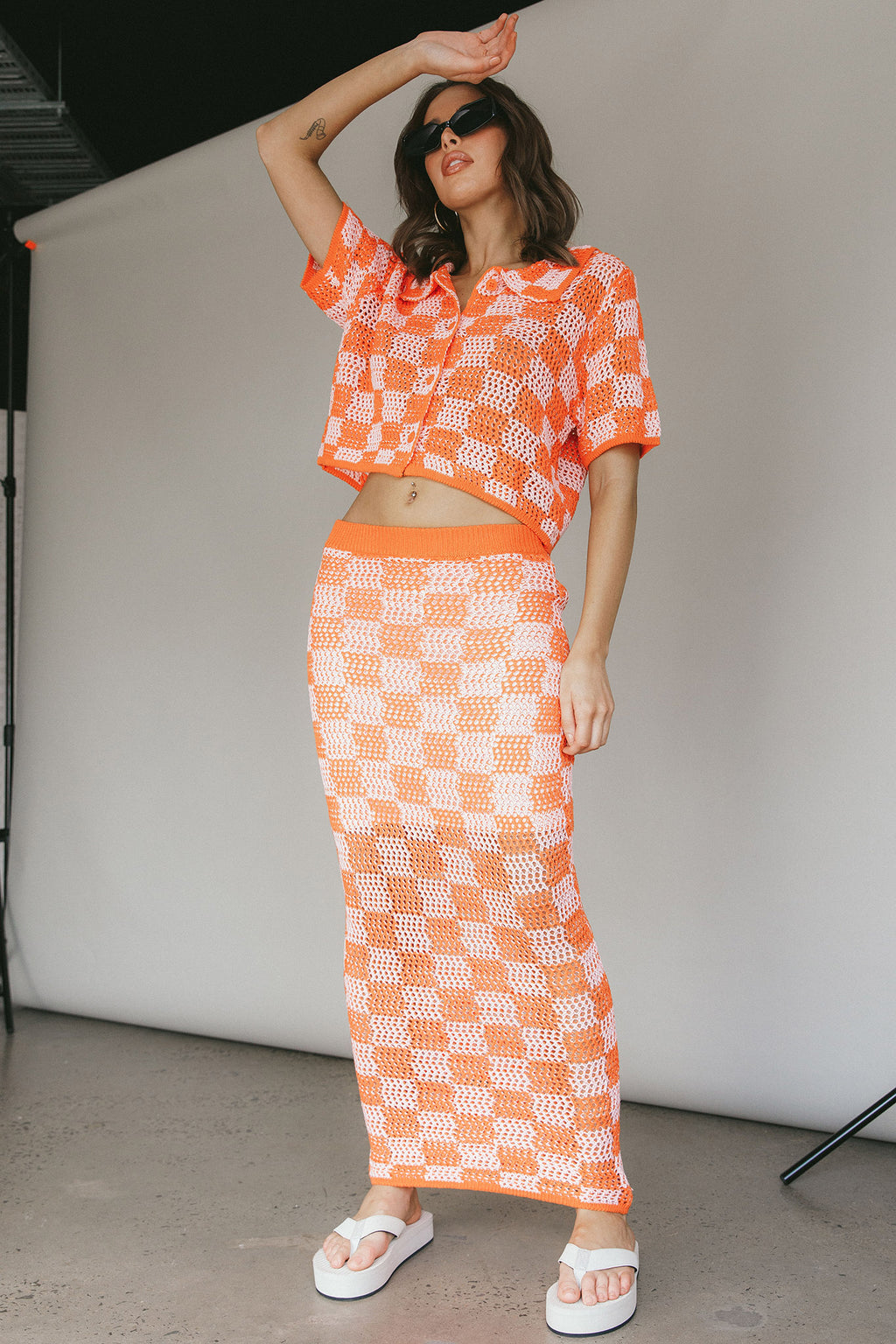 Byron Bay Crochet Maxi Skirt Sunset by Selfie Leslie