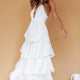 Catalina Tiered Ruffle Maxi Dress White