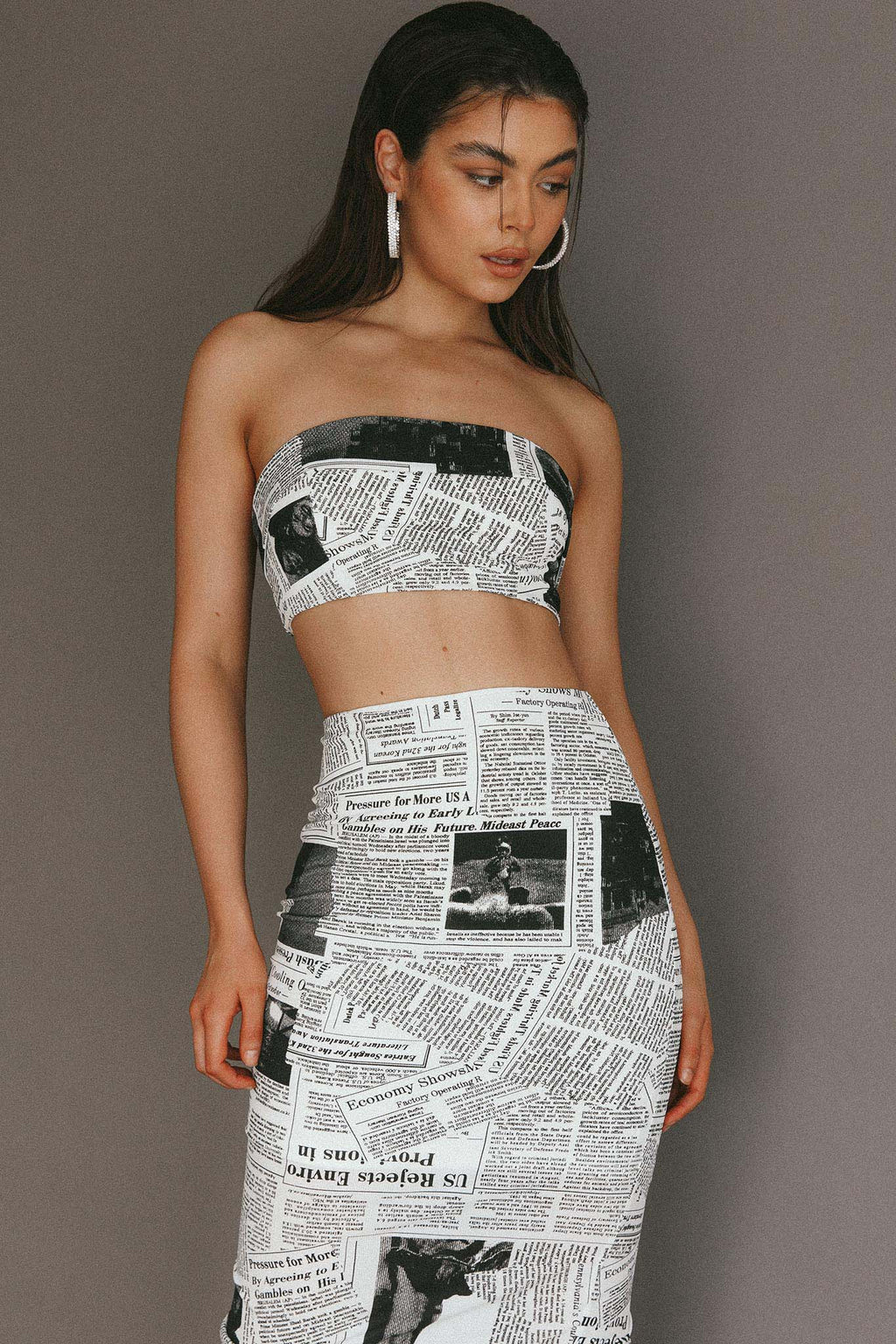 Extra Extra Maxi Skirt White by Selfie Leslie