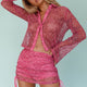 Lexi Ruched Side Mini Skirt Barbie Pink