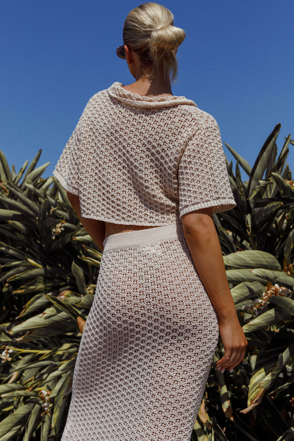 Summer Sunset Crochet Top Oat by Selfie Leslie