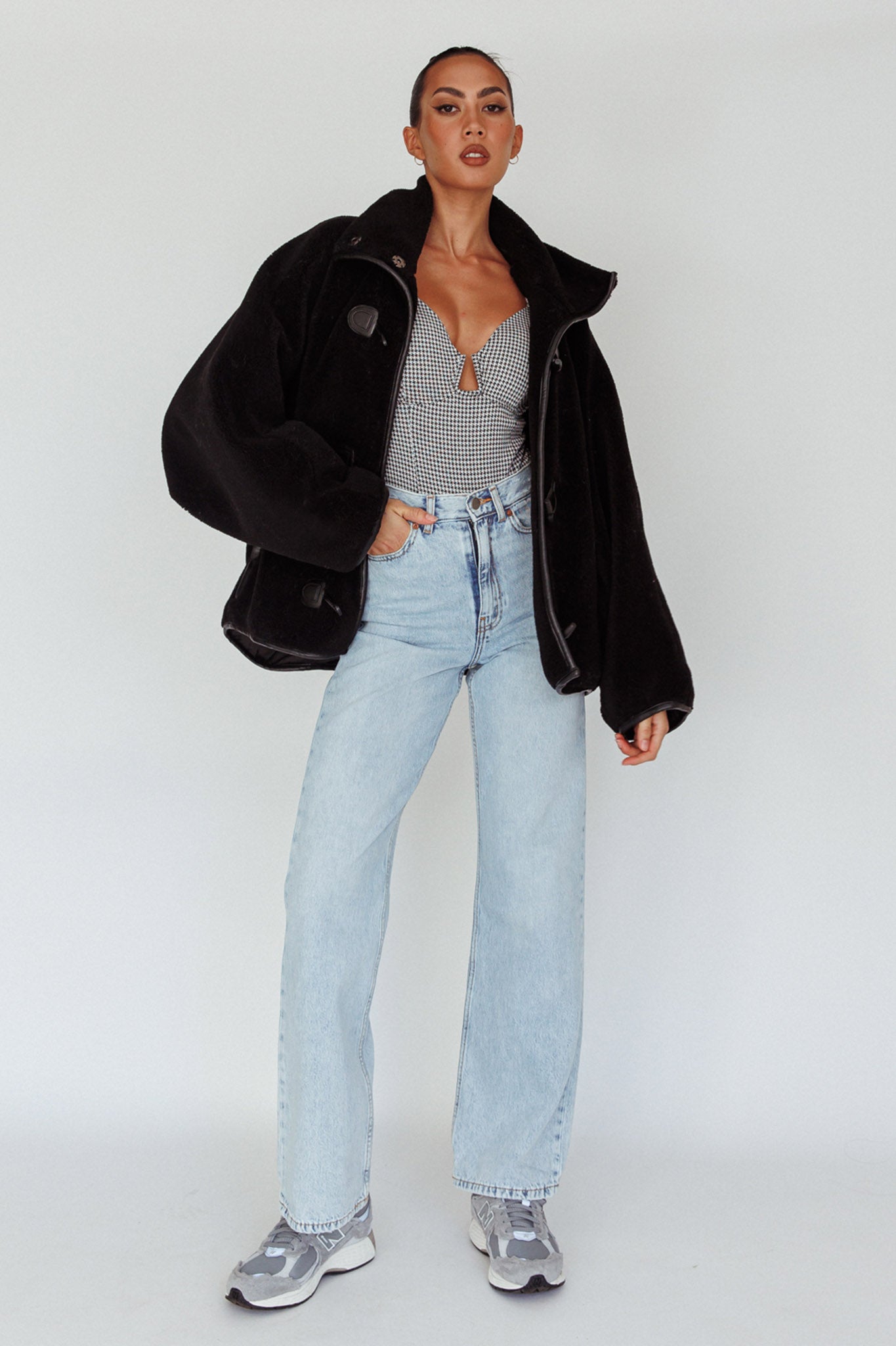 Cambra Toggle Jacket Black by Selfie Leslie