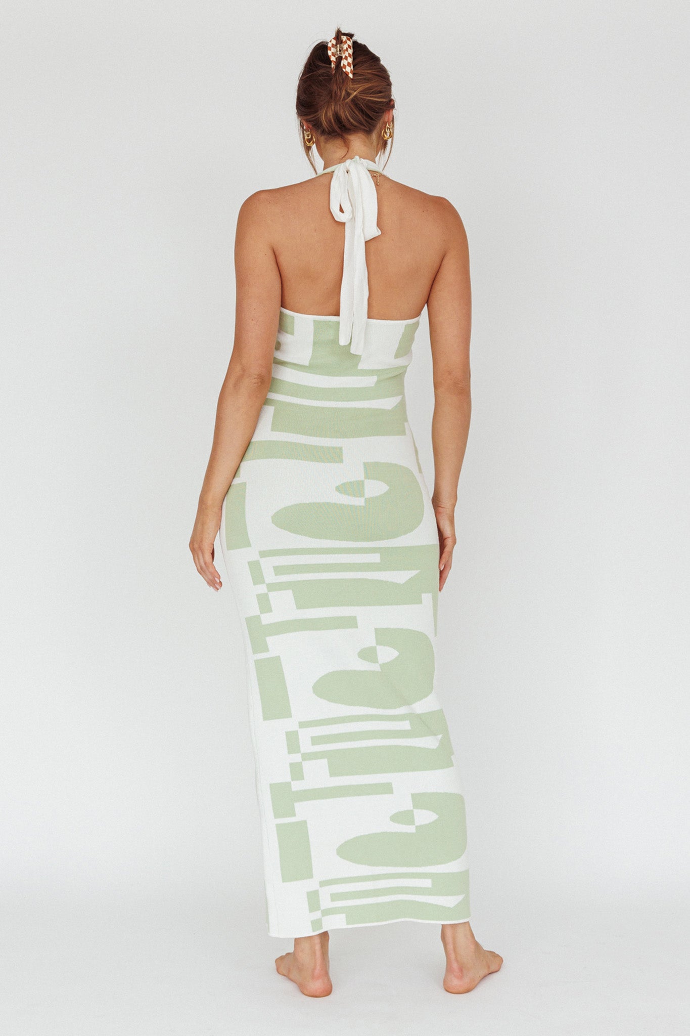 Desert Daze Halterneck Knit Dress Sage by Selfie Leslie