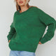 Kayce Dropped Shoulder Knit Sweater Green