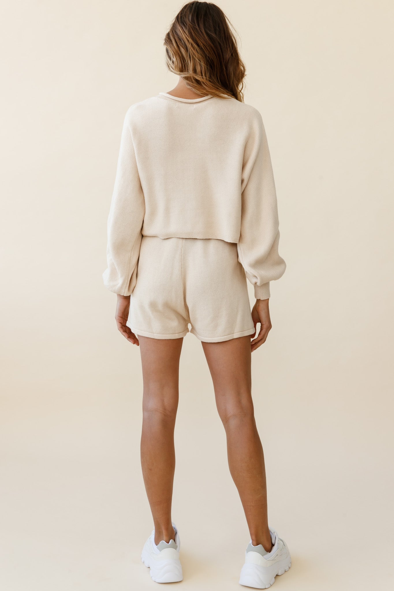 Easy Breezy Drawstring Waist Shorts Beige by Selfie Leslie