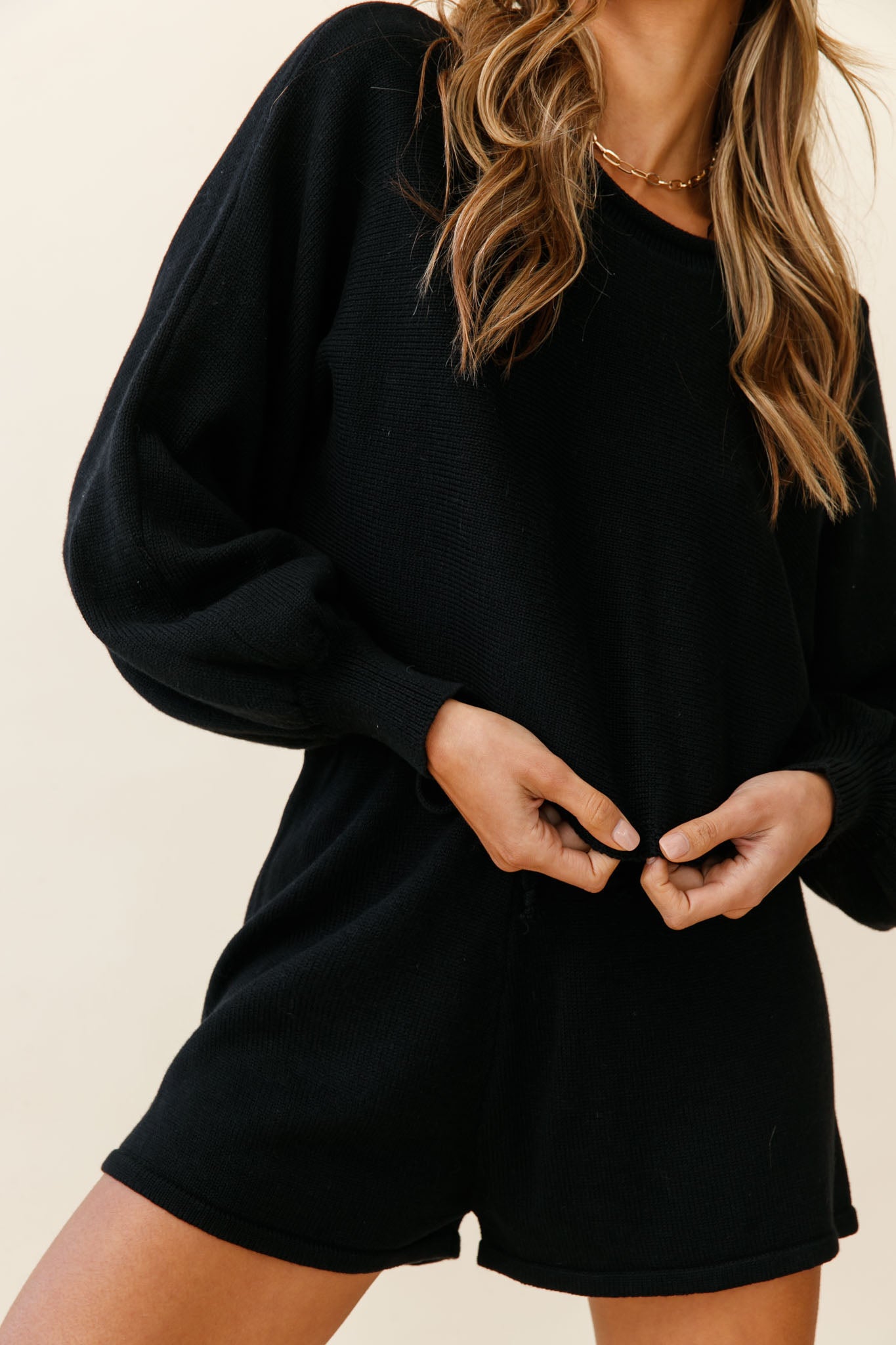 Easy Breezy Drawstring Waist Shorts Black by Selfie Leslie