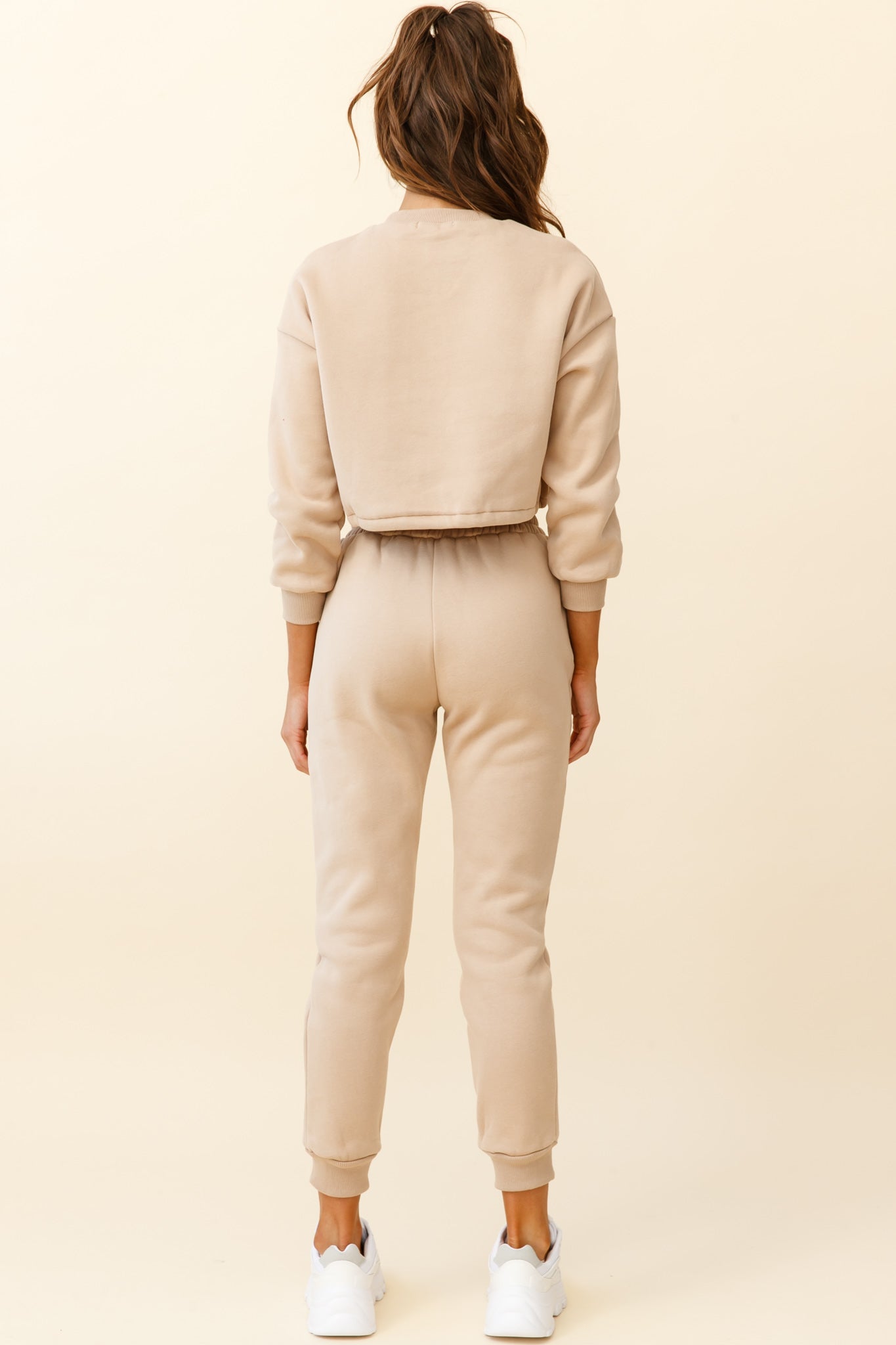 Monterey Long Sleeve Pull String Sweater Tan by Selfie Leslie