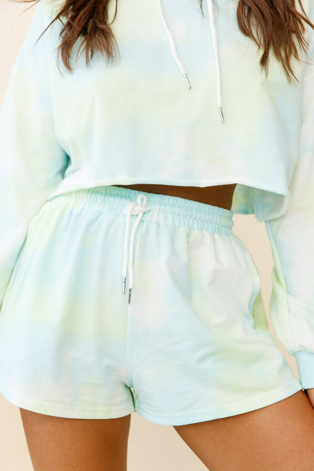 September Sun Crop Length Hoodie Green by Selfie Leslie