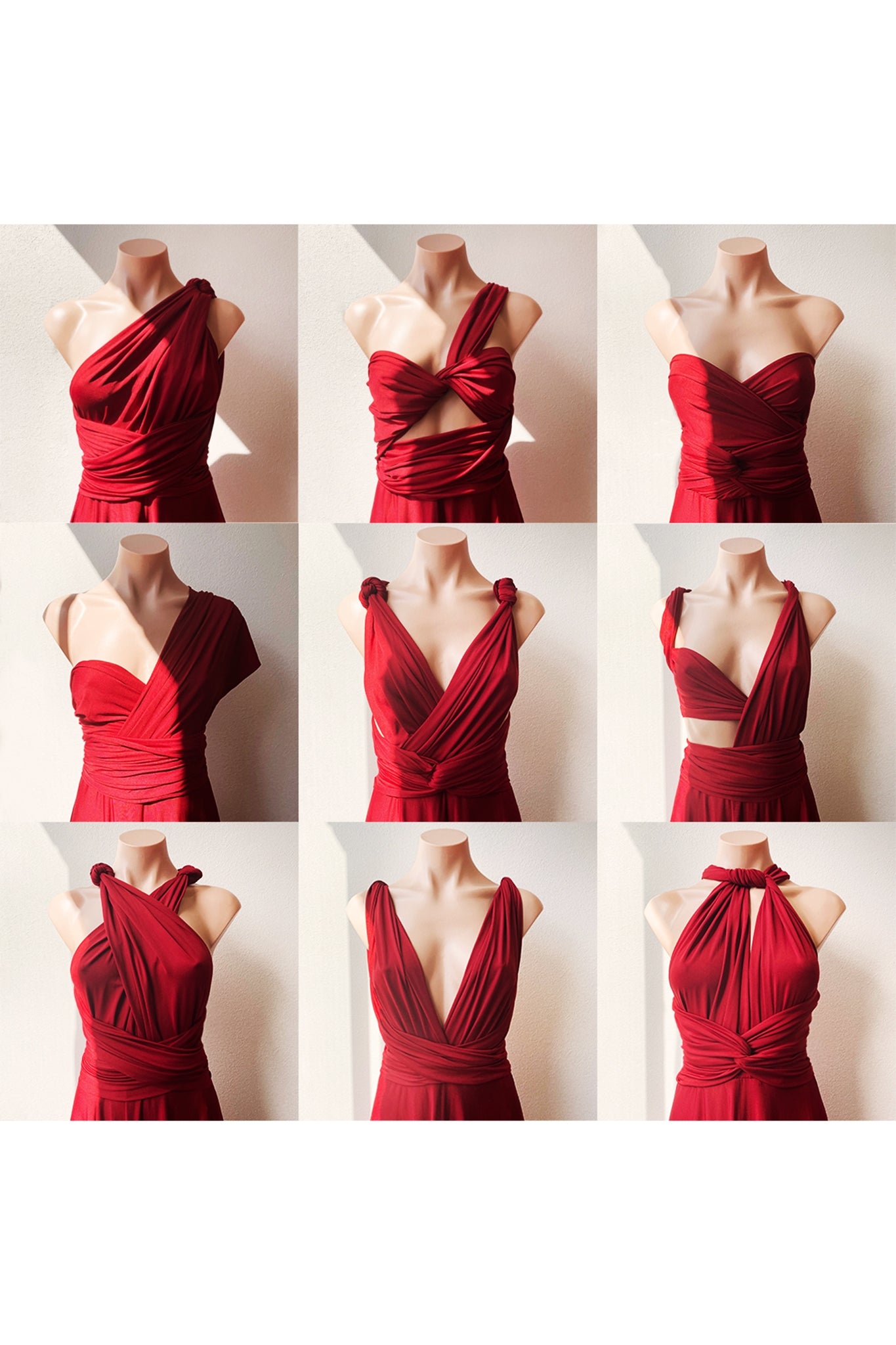 Ariana Multiway Maxi Dress Maroon by Selfie Leslie