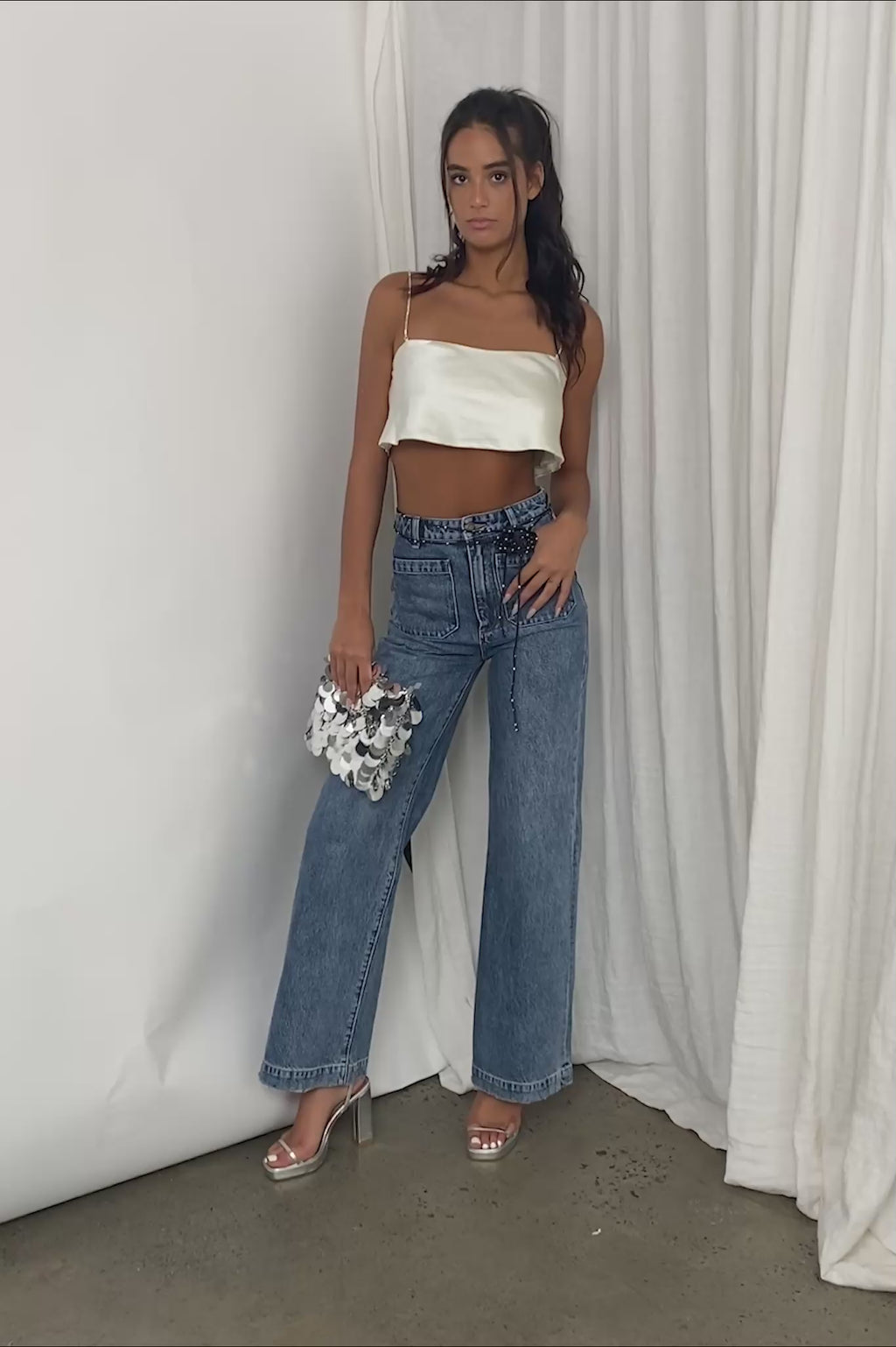 ROLLA'S Sailor Jean Long Janet Recycled Mid Vintage Blue