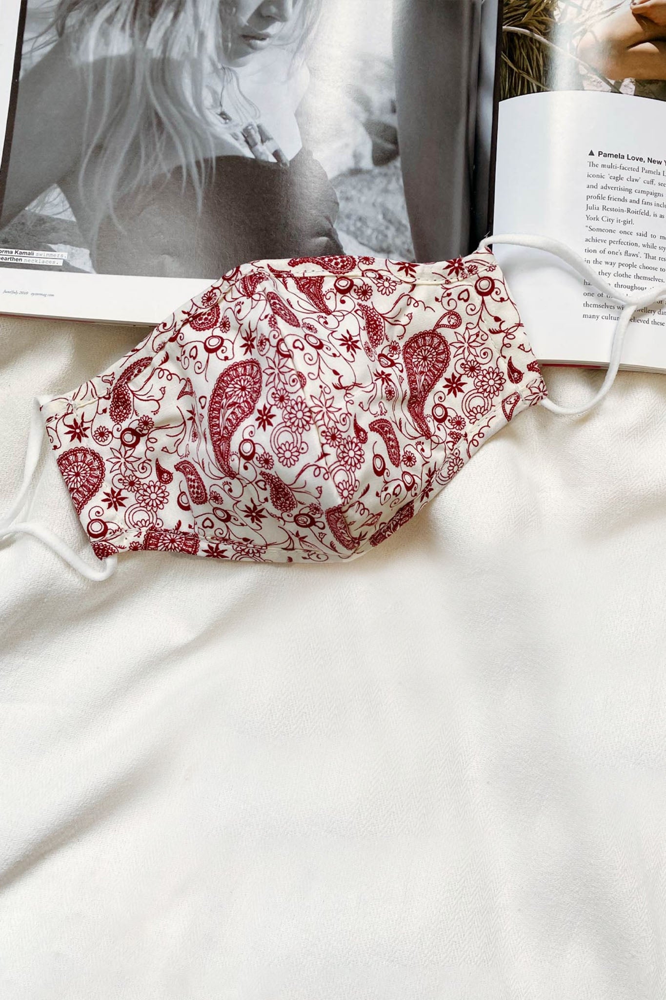 Frankie Mask Paisley Print Red by Selfie Leslie