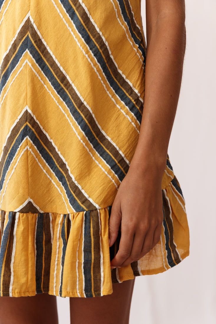 Beni Cami Strap Shift Dress Mustard by Selfie Leslie