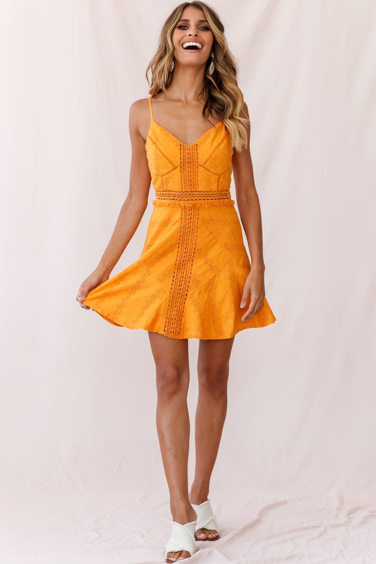 Eugenie Cami Strap Embellished Sun Dress Sunset by Selfie Leslie
