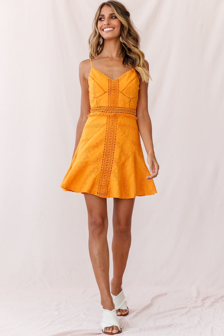 Eugenie Cami Strap Embellished Sun Dress Sunset by Selfie Leslie