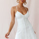 Petunia Tie-Up Back Mini Dress White