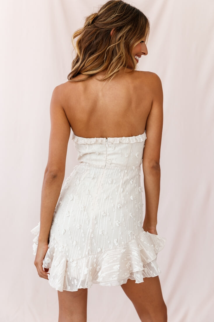 Cece Embellished Bandeau Dress Beige by Selfie Leslie
