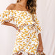 Cayman Tassel Trim Wrap Dress White/Yellow