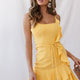 Hart Flowy Chiffon Mini Dress Yellow
