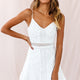 Eugenie Cami Strap Embellished Sun Dress White