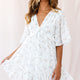 Flissy Angel Sleeve Cut-Out Babydoll Dress White