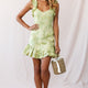 Vera Ruffle Strap Dress Green Apple