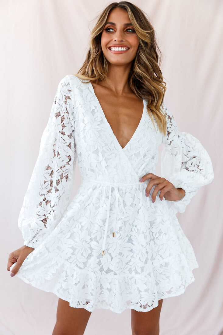Shop the Ever After Keyhole Back Lace Dress White | Selfie Leslie