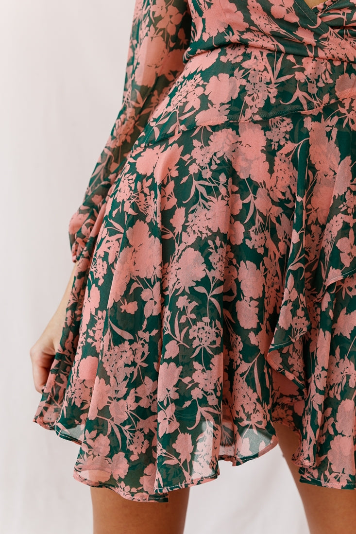 Wisteria Lane Long Sleeve Tea Dress Forest Green by Selfie Leslie