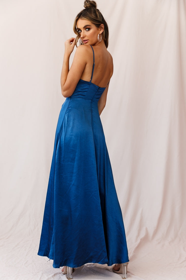 Joanne Empire Waist Maxi Dress Navy by Selfie Leslie