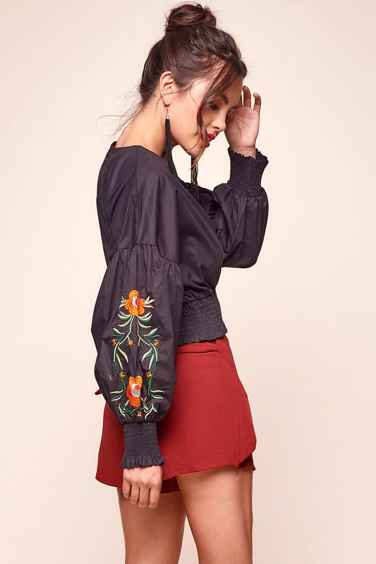 Simone Dressy Wrap Shorts Burnt Orange by Selfie Leslie