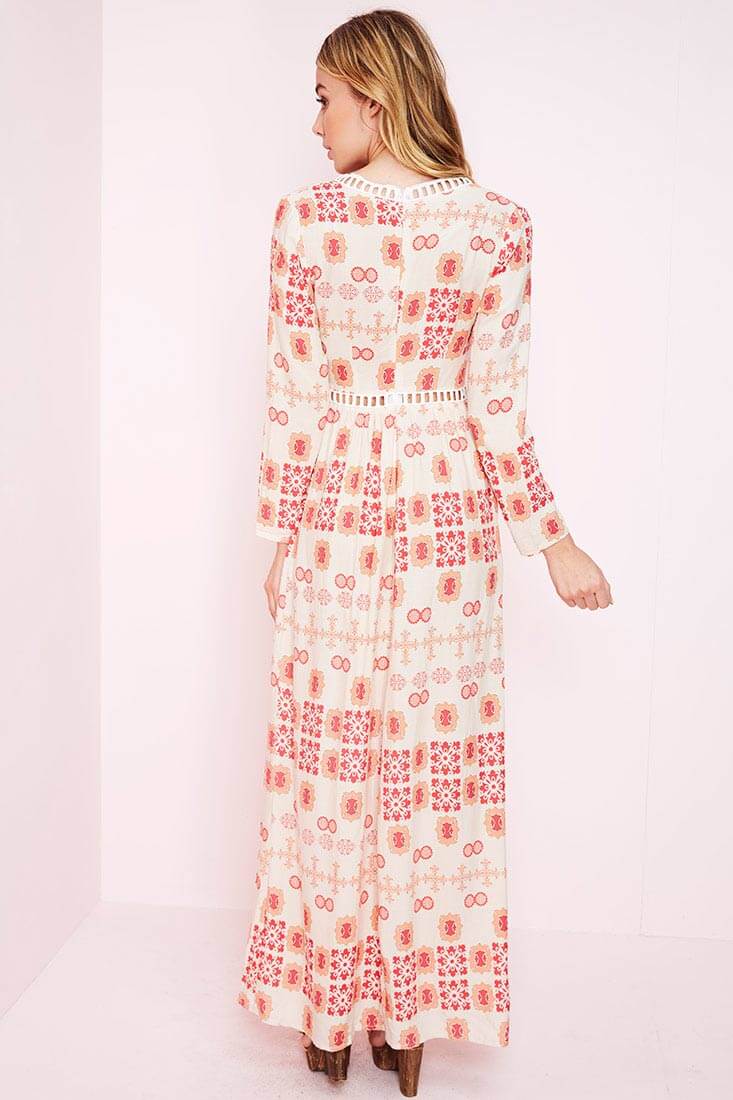 Avery Casual Maxi Dress Red Print by Selfie Leslie