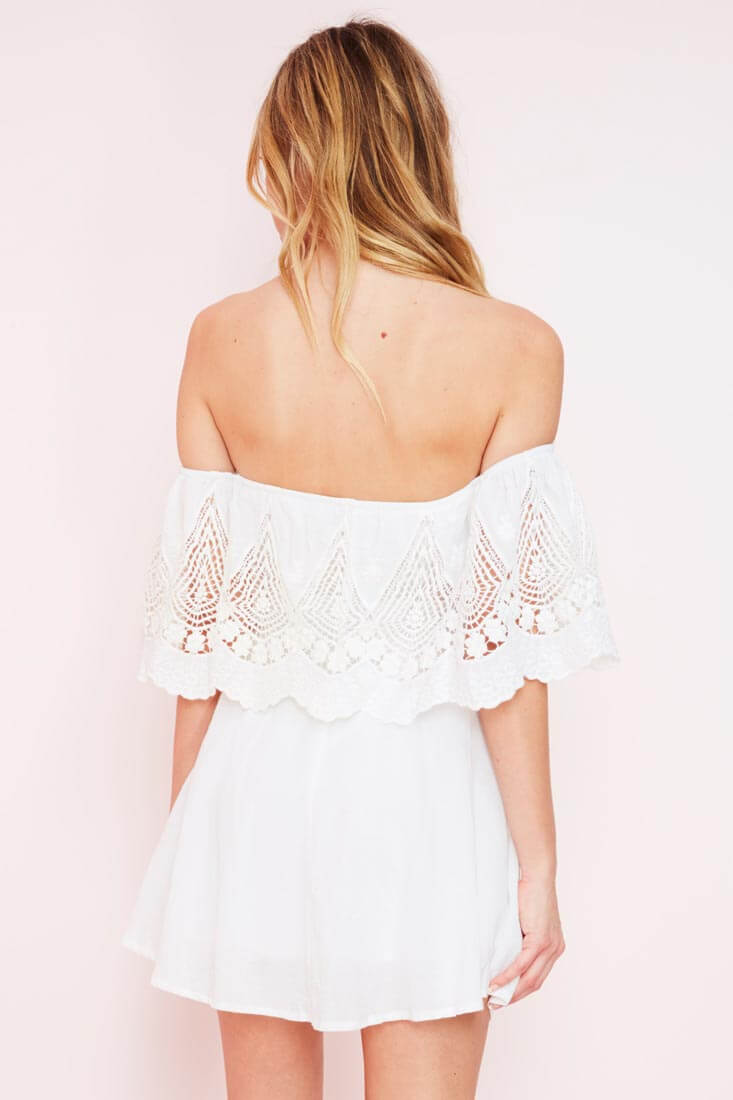Wanda Casual Mini Dress White by Selfie Leslie