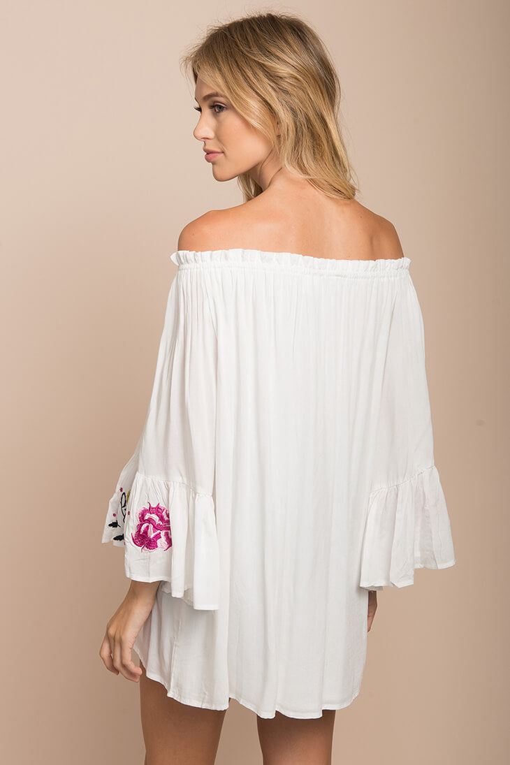 Chella Throwback Floral Tunic White by Selfie Leslie