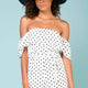 Wynter Casual Romper White With Black Polka Dots