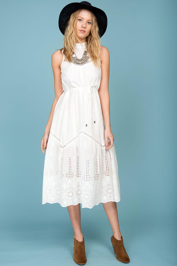 bentley midi dress Bentley Chic Summer Midi Dress White