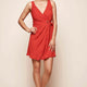 Olympia Cross Over Bow Tie Dress Red