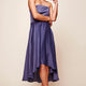 Mia Strapless A-Line Midi Dress Midnight Blue