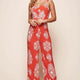 Angie Tie Back Jumpsuit Red