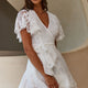 Cami Angel Sleeve Faux Wrap Dress White