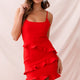 Frilled To Meet You Mini Dress Red